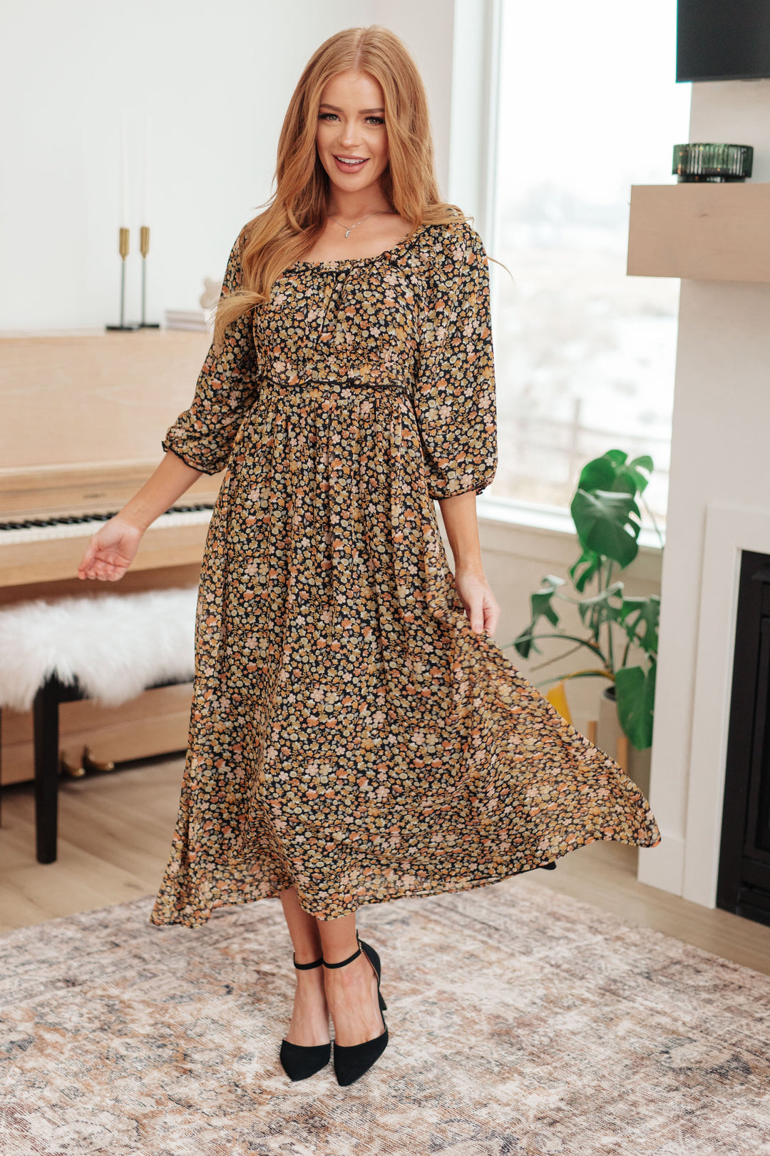 Ever So Briefly Floral Maxi Dress-Dresses-Inspired by Justeen-Women's Clothing Boutique