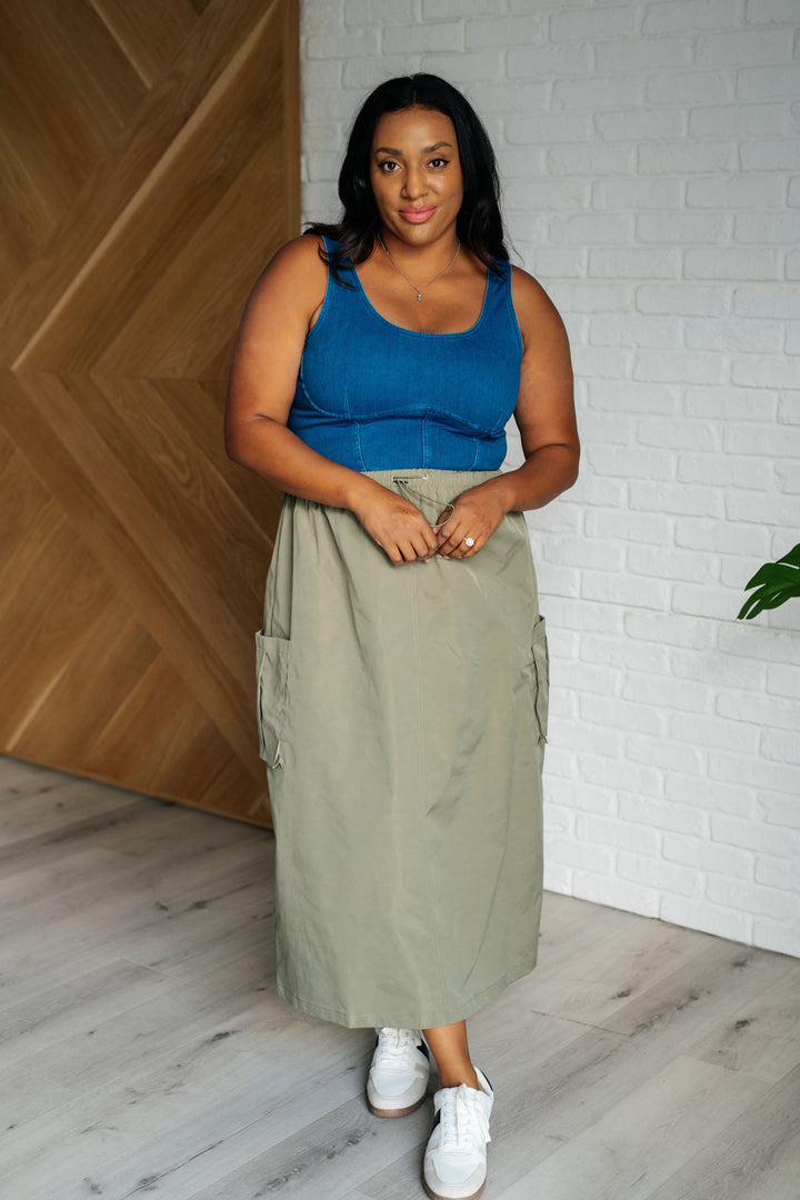 Explain It Away Cargo Skirt-Skirts-Inspired by Justeen-Women's Clothing Boutique