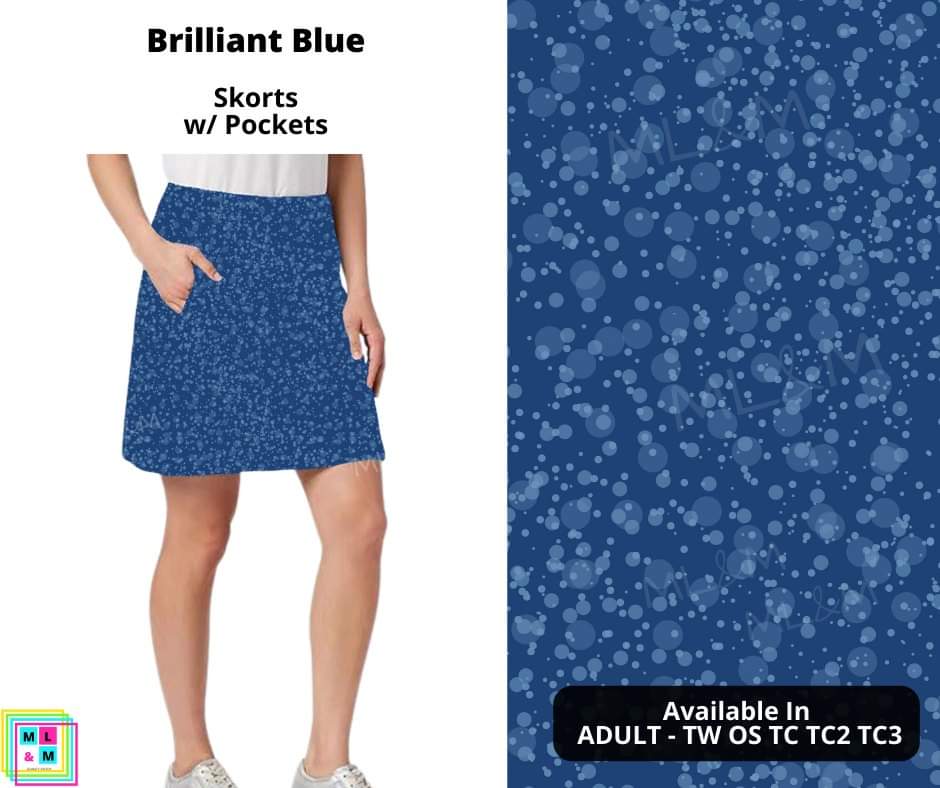 Brilliant Blue Skort-Leggings-Inspired by Justeen-Women's Clothing Boutique in Chicago, Illinois