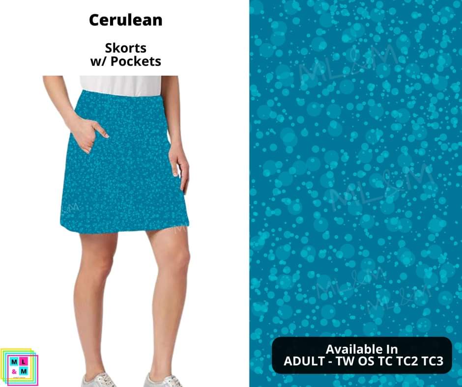 Cerulean Skort-Skorts-Inspired by Justeen-Women's Clothing Boutique in Chicago, Illinois