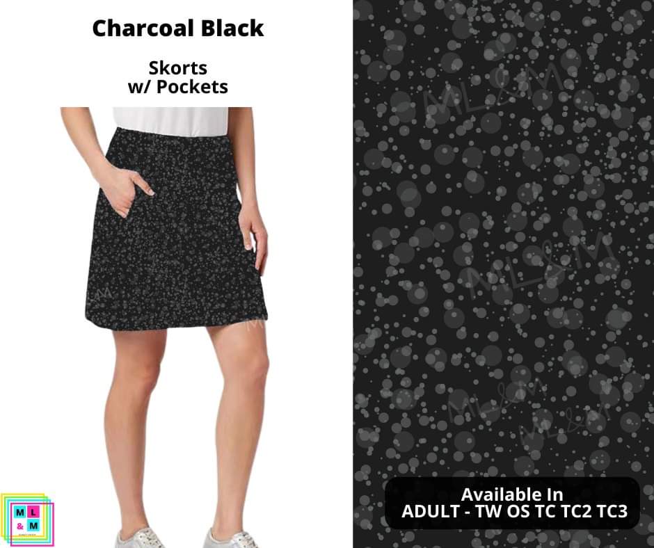 Charcoal Black Skort-Leggings-Inspired by Justeen-Women's Clothing Boutique in Chicago, Illinois