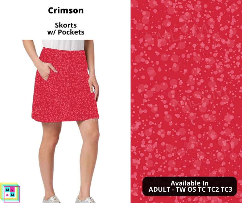 Crimson Skort-Leggings-Inspired by Justeen-Women's Clothing Boutique in Chicago, Illinois