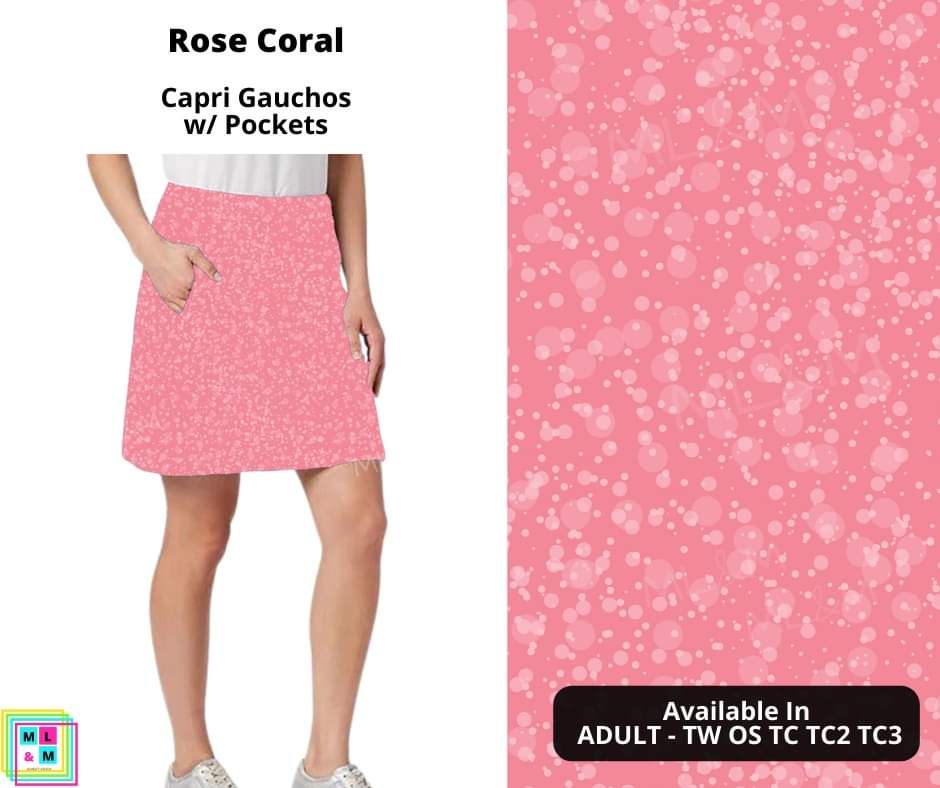 Rose Coral Skort-Leggings-Inspired by Justeen-Women's Clothing Boutique
