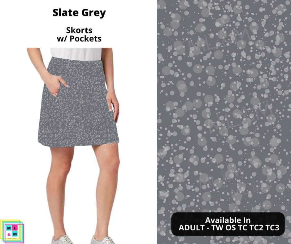 Slate Grey Skort-Leggings-Inspired by Justeen-Women's Clothing Boutique in Chicago, Illinois