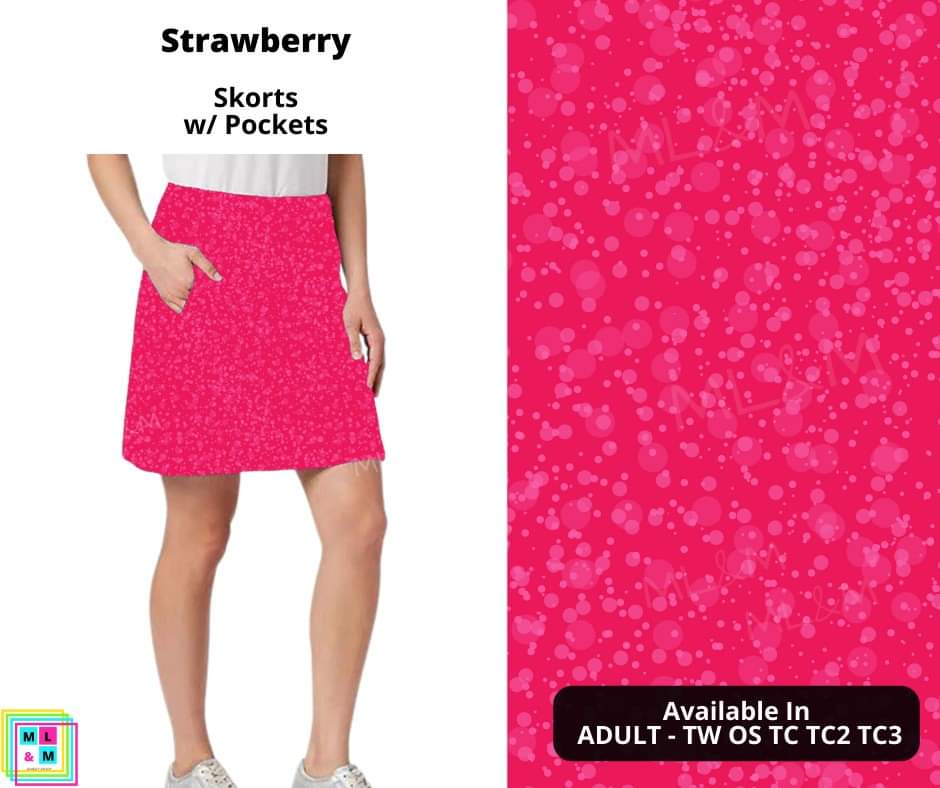 Strawberry Skort-Leggings-Inspired by Justeen-Women's Clothing Boutique in Chicago, Illinois