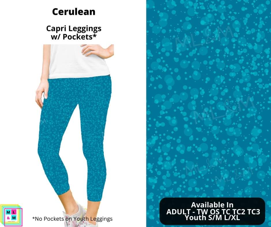 Cerulean Capri Length w/ Pockets-Leggings-Inspired by Justeen-Women's Clothing Boutique in Chicago, Illinois
