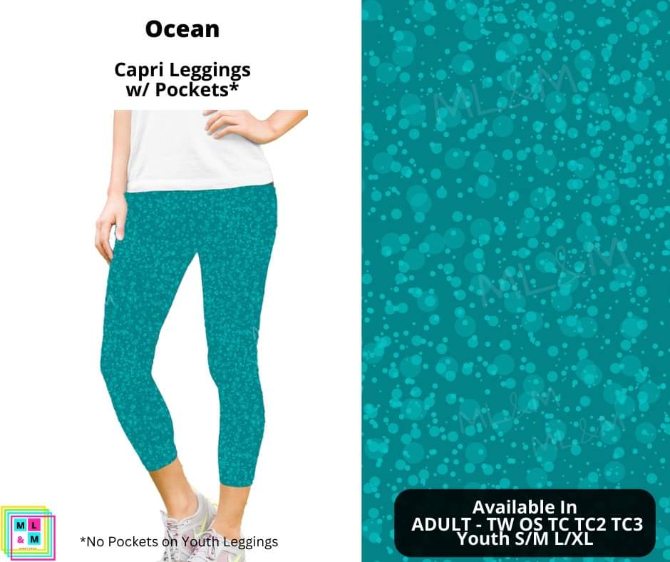 Ocean Capri Length w/ Pockets-Leggings-Inspired by Justeen-Women's Clothing Boutique