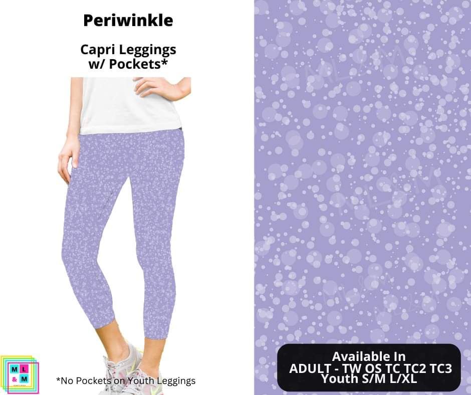 Periwinkle Capri Length w/ Pockets-Leggings-Inspired by Justeen-Women's Clothing Boutique