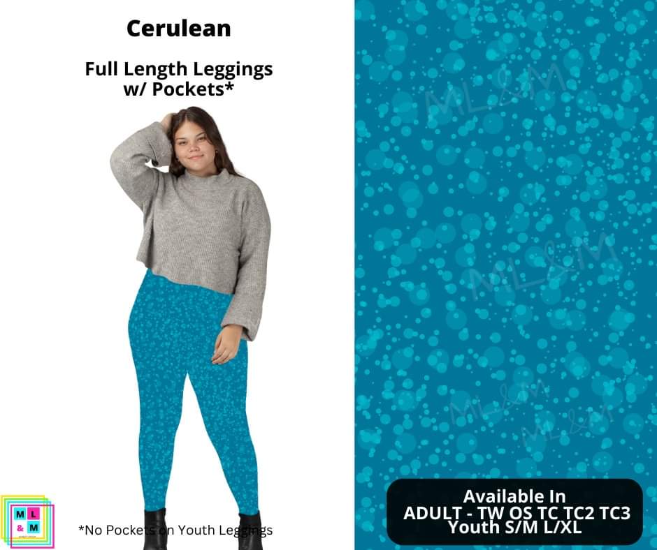 Cerulean Full Length Leggings w/ Pockets-Leggings-Inspired by Justeen-Women's Clothing Boutique