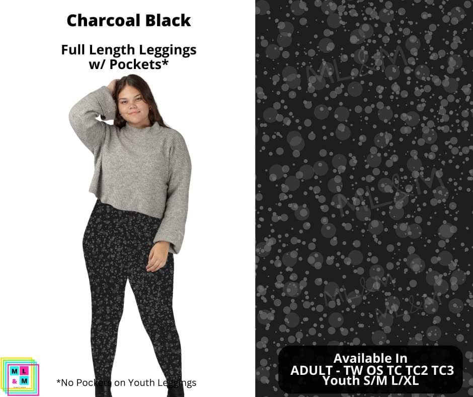 Charcoal Black Full Length Leggings w/ Pockets-Leggings-Inspired by Justeen-Women's Clothing Boutique