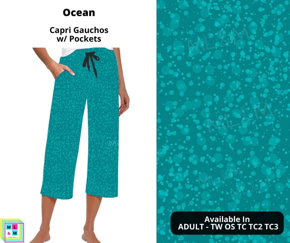Ocean Capri Gauchos-Leggings-Inspired by Justeen-Women's Clothing Boutique in Chicago, Illinois