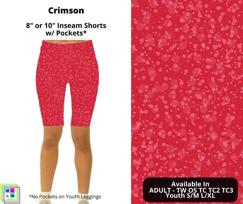 Crimson Shorts-Leggings-Inspired by Justeen-Women's Clothing Boutique in Chicago, Illinois