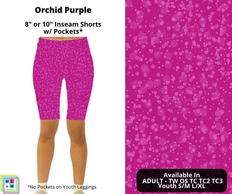 Orchid Purple Shorts-Leggings-Inspired by Justeen-Women's Clothing Boutique in Chicago, Illinois