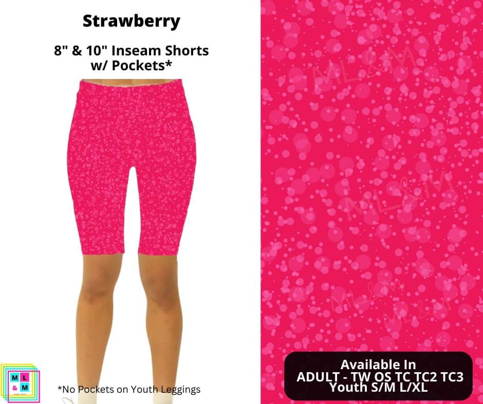Strawberry Shorts-Leggings-Inspired by Justeen-Women's Clothing Boutique in Chicago, Illinois