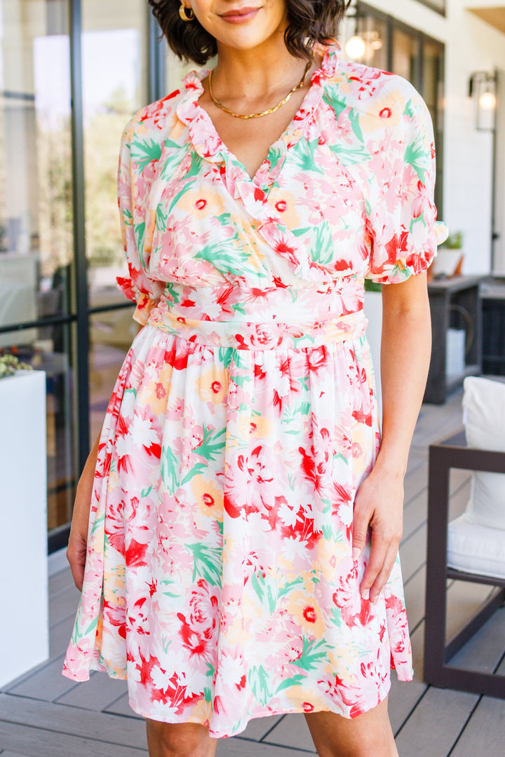 Fancy Free Floral Dress-Dresses-Inspired by Justeen-Women's Clothing Boutique