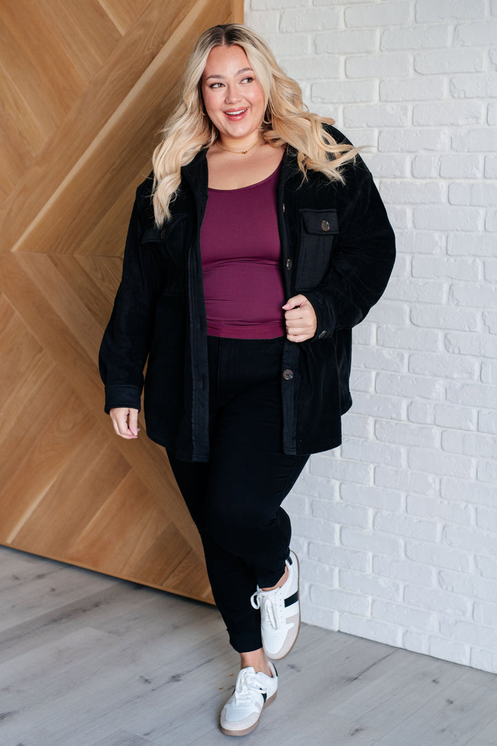 Fantastic in Fleece Jacket in Black-Outerwear-Inspired by Justeen-Women's Clothing Boutique