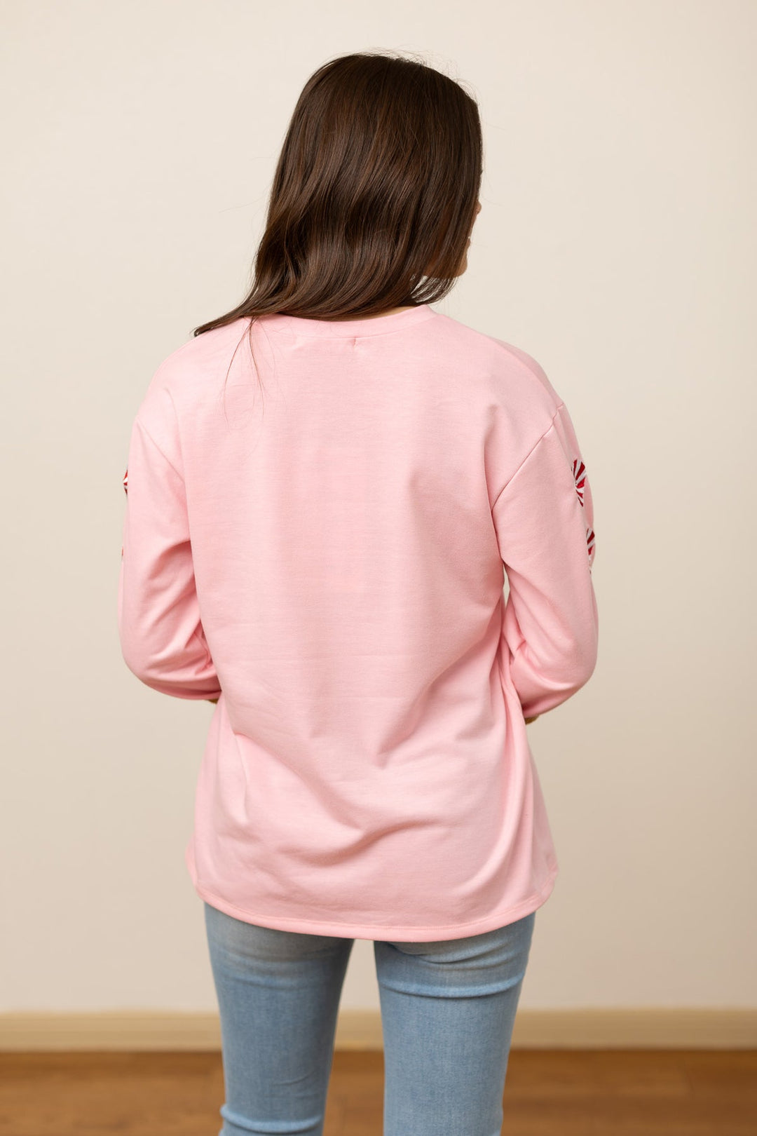 Feelin Festive Pink Sweater-Sweaters/Sweatshirts-Inspired by Justeen-Women's Clothing Boutique