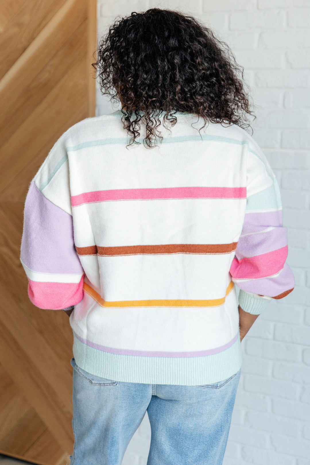 Flawless Features Striped Sweater-Sweaters/Sweatshirts-Inspired by Justeen-Women's Clothing Boutique