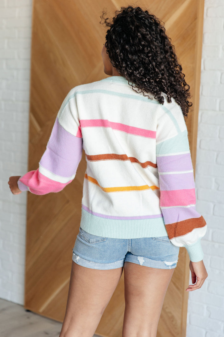 Flawless Features Striped Sweater-Sweaters/Sweatshirts-Inspired by Justeen-Women's Clothing Boutique