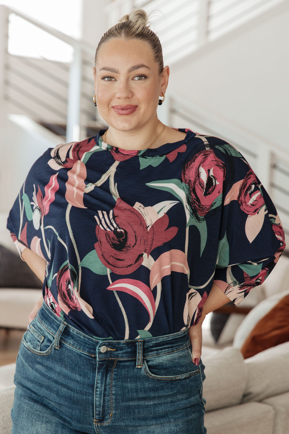 Float On Floral Top-110 Long Sleeve Tops-Inspired by Justeen-Women's Clothing Boutique