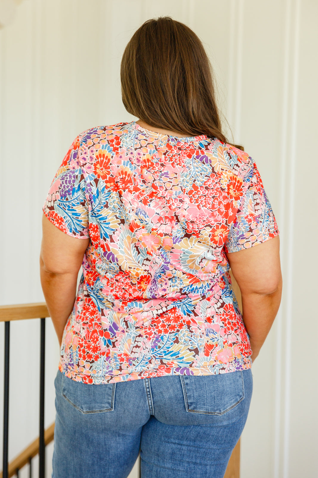 Flowers Everywhere Floral Top-100 Short Sleeve Tops-Inspired by Justeen-Women's Clothing Boutique in Chicago, Illinois