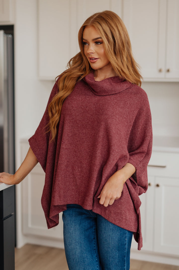 Forgive Me Cowl Neck Poncho-Outerwear-Inspired by Justeen-Women's Clothing Boutique