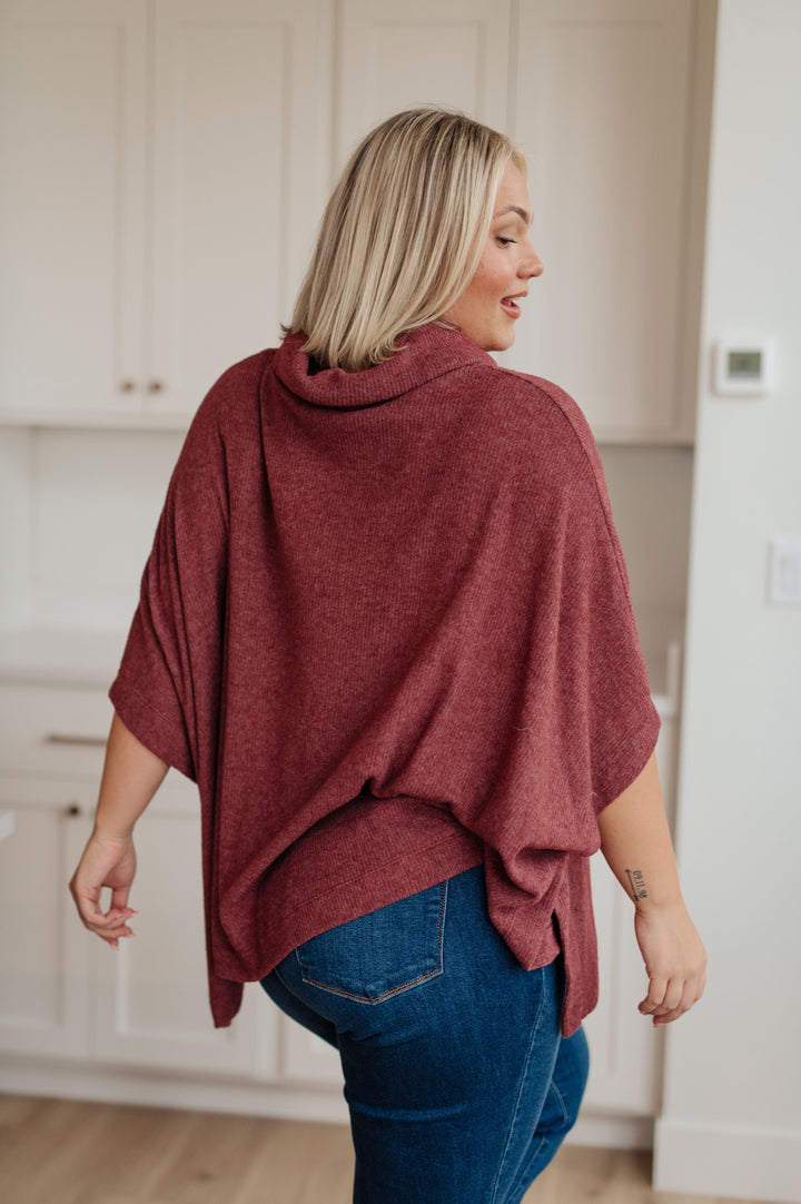 Forgive Me Cowl Neck Poncho-Outerwear-Inspired by Justeen-Women's Clothing Boutique