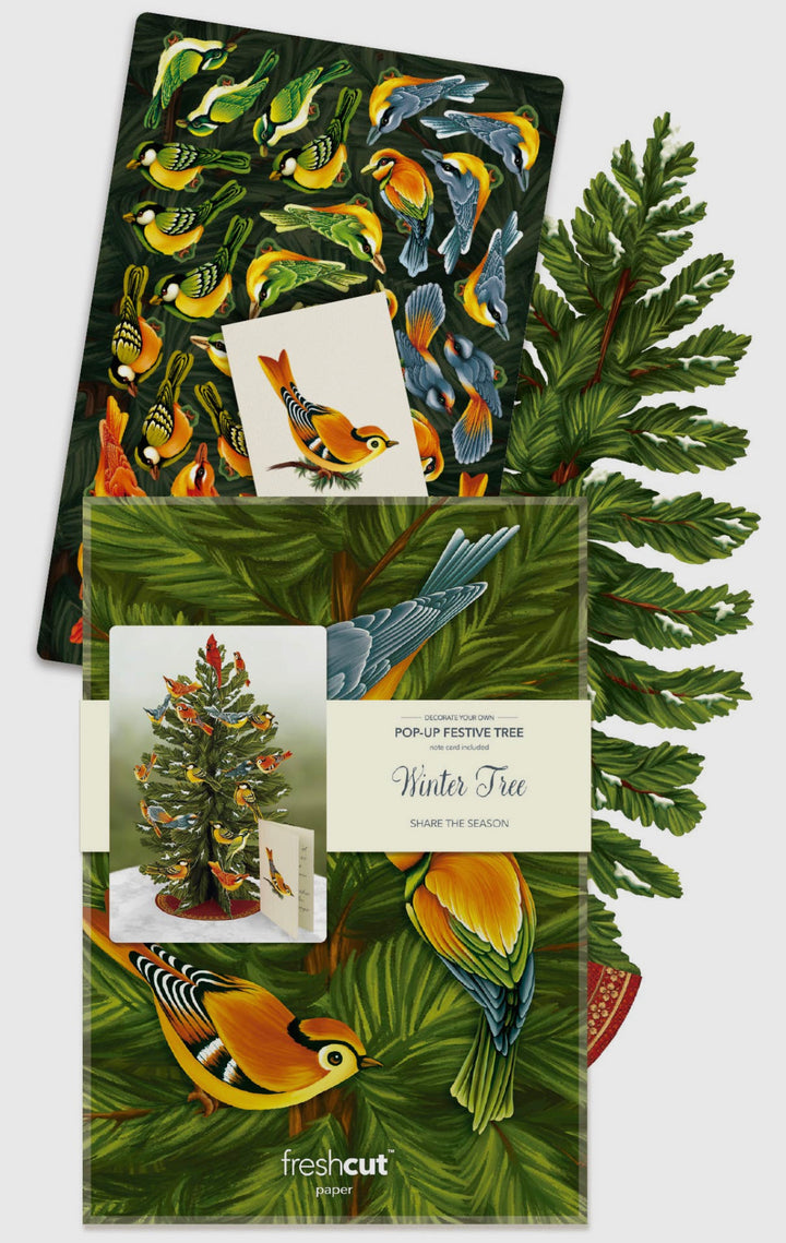 Pop-up 3D Greeting Card, Winter Tree-220 Beauty/Gift-Inspired by Justeen-Women's Clothing Boutique in Chicago, Illinois