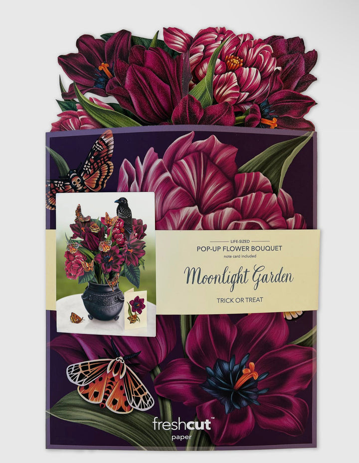 Pop-up 3D Greeting Card, Moonlight Garden-220 Beauty/Gift-Inspired by Justeen-Women's Clothing Boutique in Chicago, Illinois