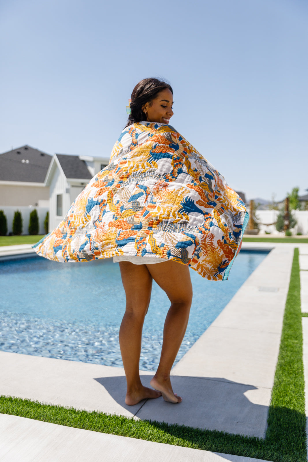 Luxury Beach Towel in Bird Of Paradise-220 Beauty/Gift-Inspired by Justeen-Women's Clothing Boutique