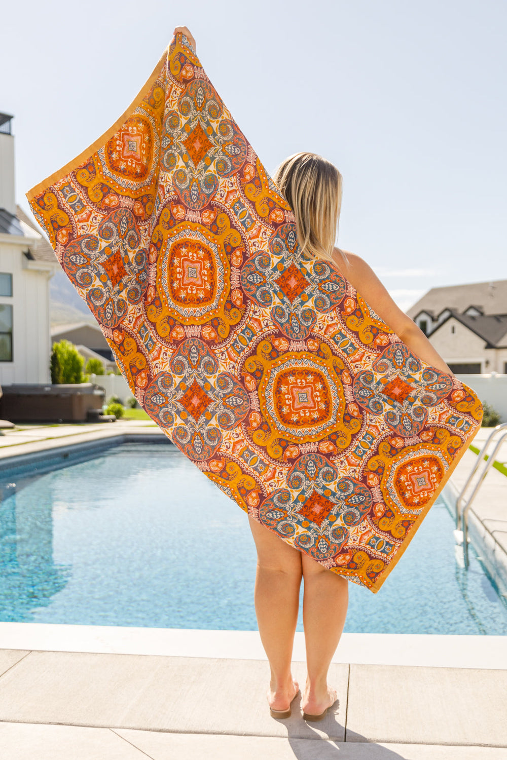 Luxury Beach Towel in Boho Medallions-220 Beauty/Gift-Inspired by Justeen-Women's Clothing Boutique