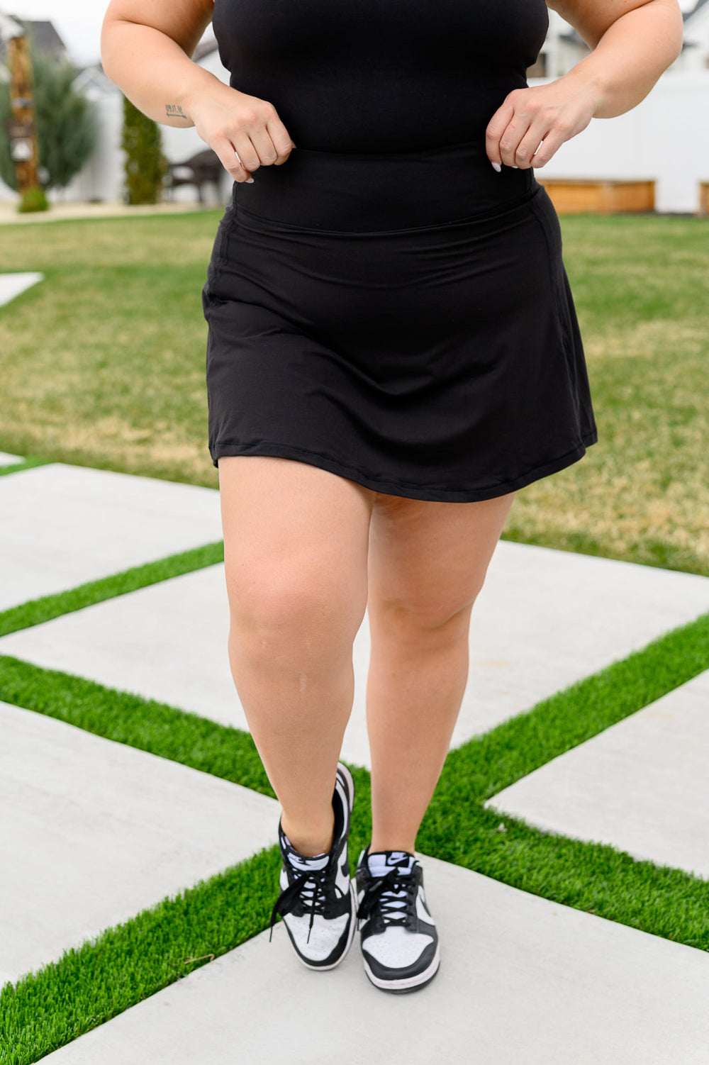 Game, Set and Match Tennis Skort in Black-Skirts-Inspired by Justeen-Women's Clothing Boutique in Chicago, Illinois