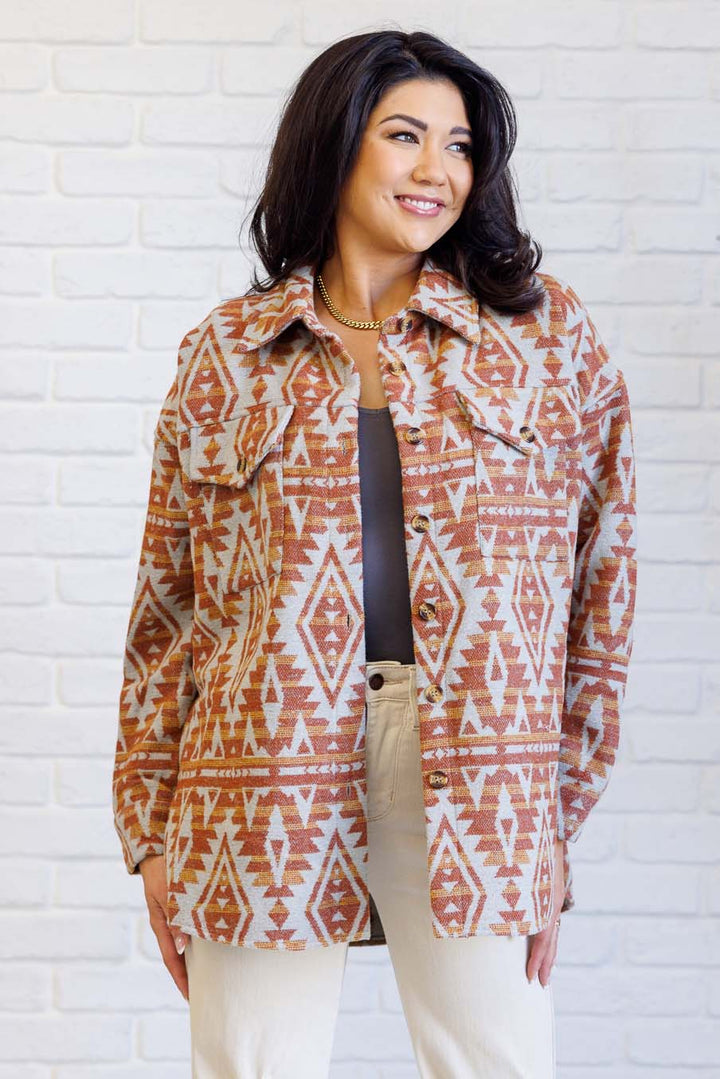 Gather Round Aztec Shacket-Outerwear-Inspired by Justeen-Women's Clothing Boutique