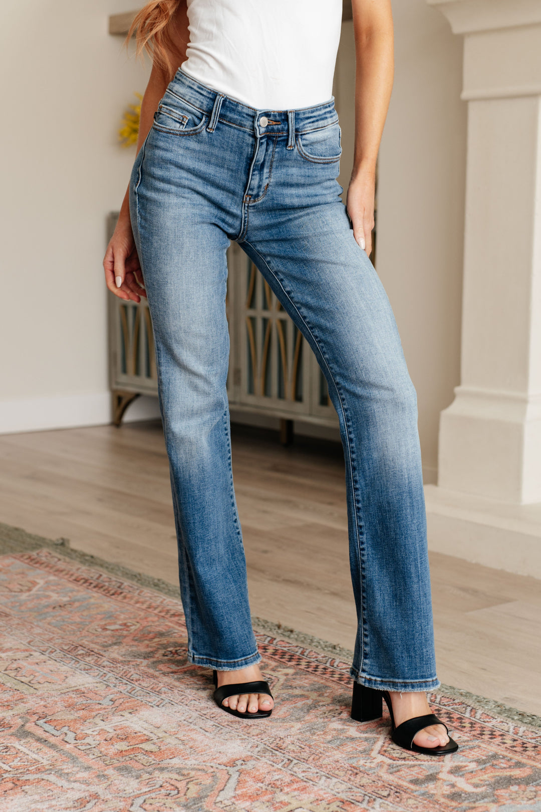 Genevieve Mid Rise Vintage Bootcut Jeans-Denim-Inspired by Justeen-Women's Clothing Boutique in Chicago, Illinois