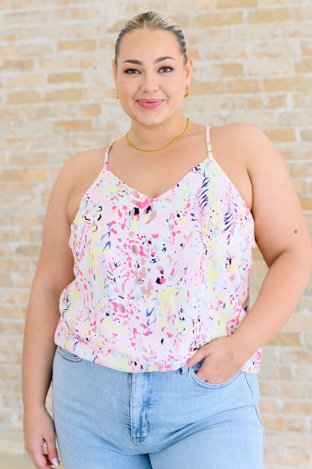 Going Out Printed Cami-Tank Tops-Inspired by Justeen-Women's Clothing Boutique