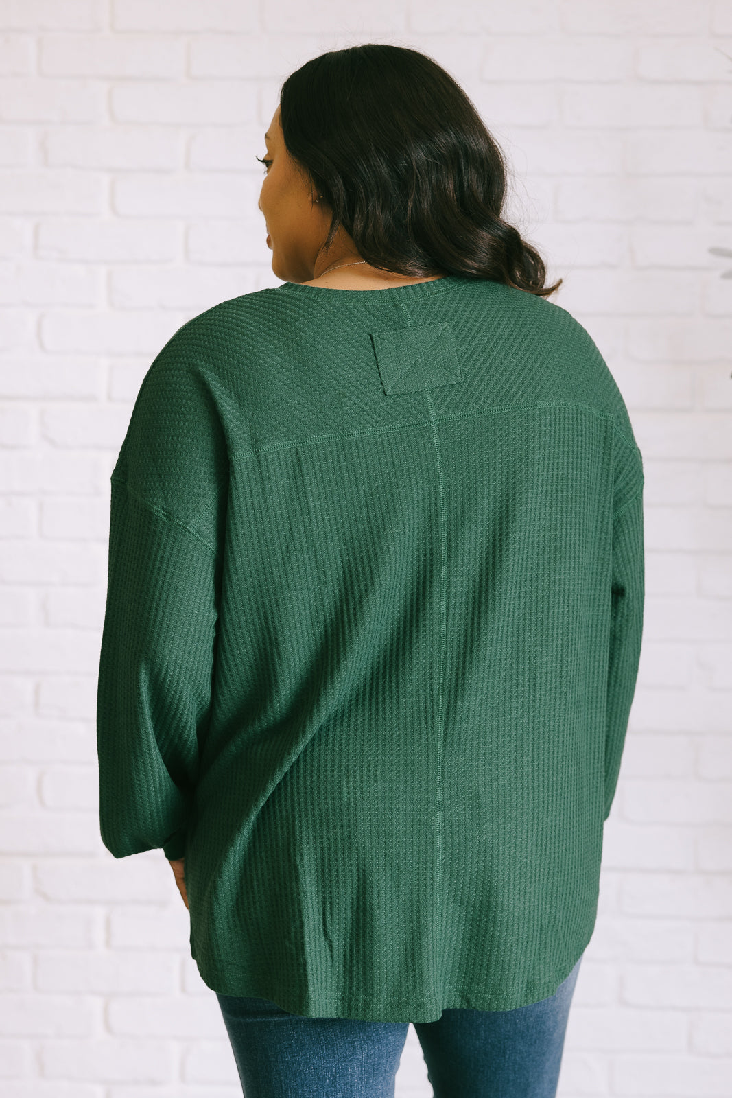 Good Things Are Coming V-Neck Top in Green-110 Long Sleeve Tops-Inspired by Justeen-Women's Clothing Boutique