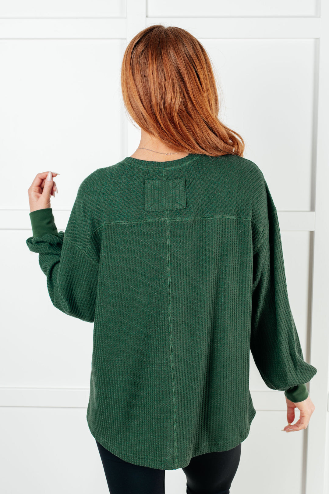 Good Things Are Coming V-Neck Top in Green-110 Long Sleeve Tops-Inspired by Justeen-Women's Clothing Boutique