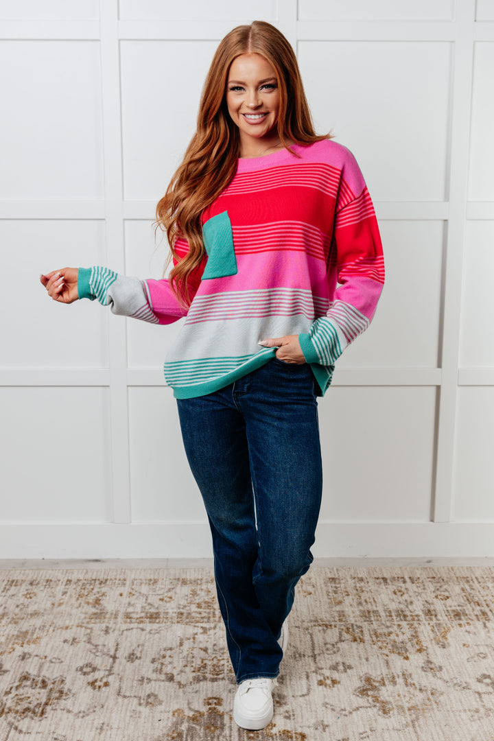 Gradual Feelings Striped Sweater-Sweaters/Sweatshirts-Inspired by Justeen-Women's Clothing Boutique