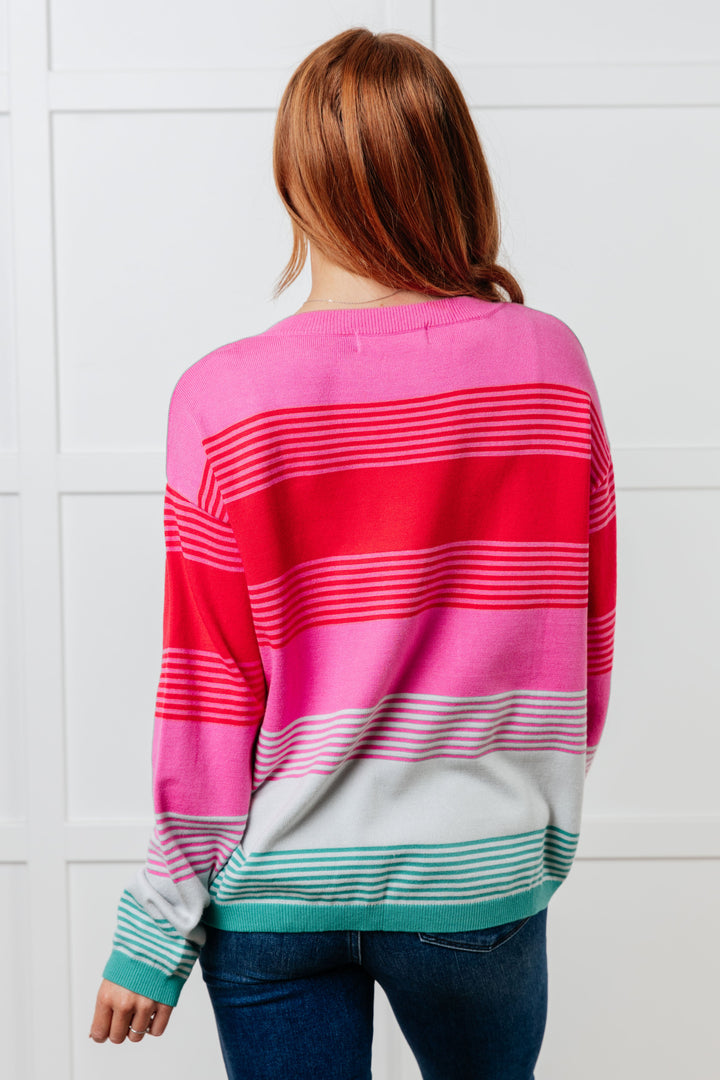 Gradual Feelings Striped Sweater-Sweaters/Sweatshirts-Inspired by Justeen-Women's Clothing Boutique