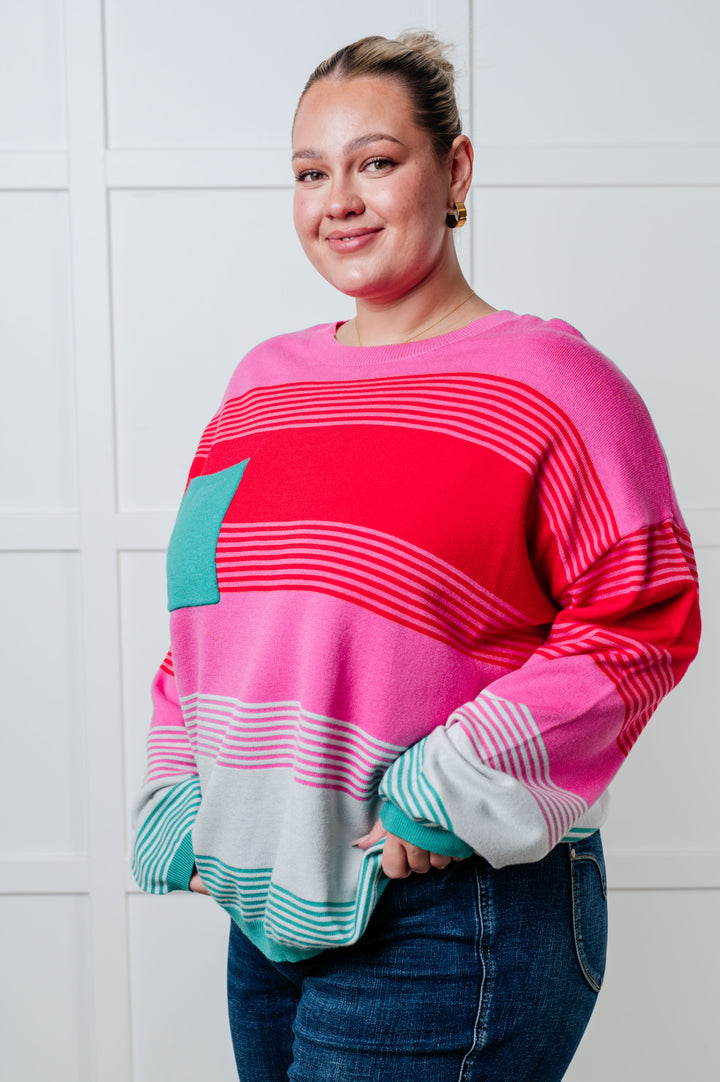 Gradual Feelings Striped Sweater-Sweaters/Sweatshirts-Inspired by Justeen-Women's Clothing Boutique