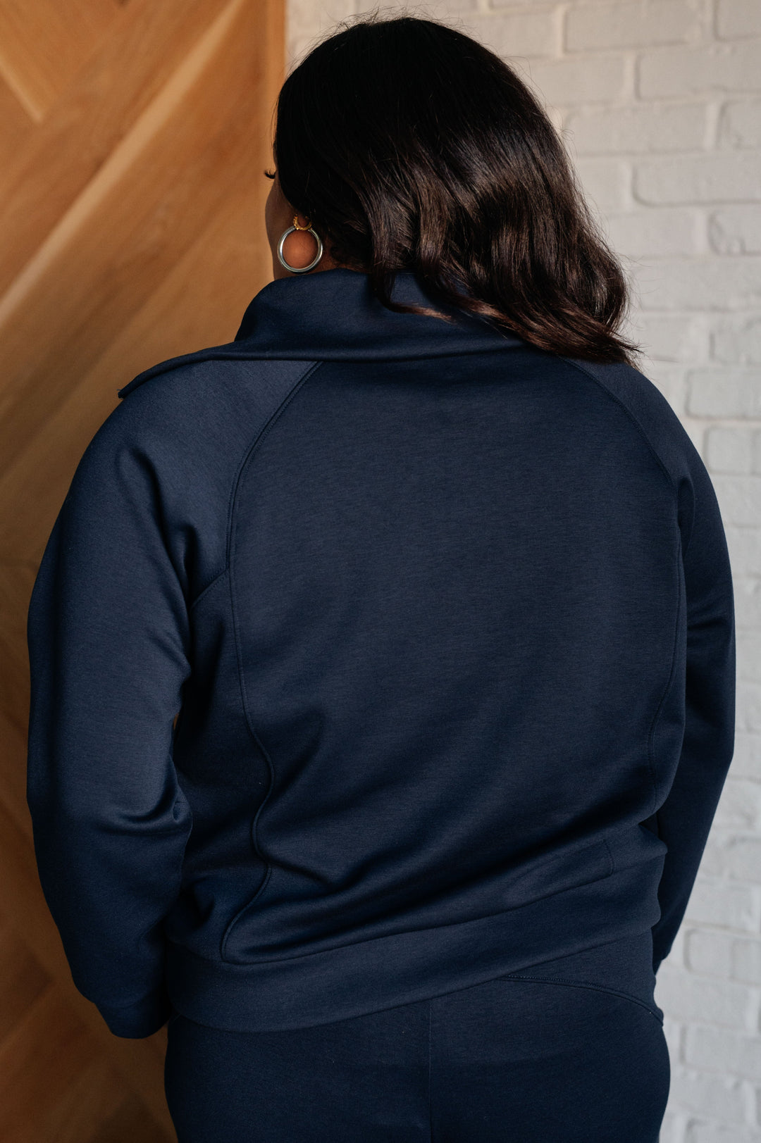 Hamptons Travel Half Zip Pullover in Navy-Sweaters/Sweatshirts-Inspired by Justeen-Women's Clothing Boutique