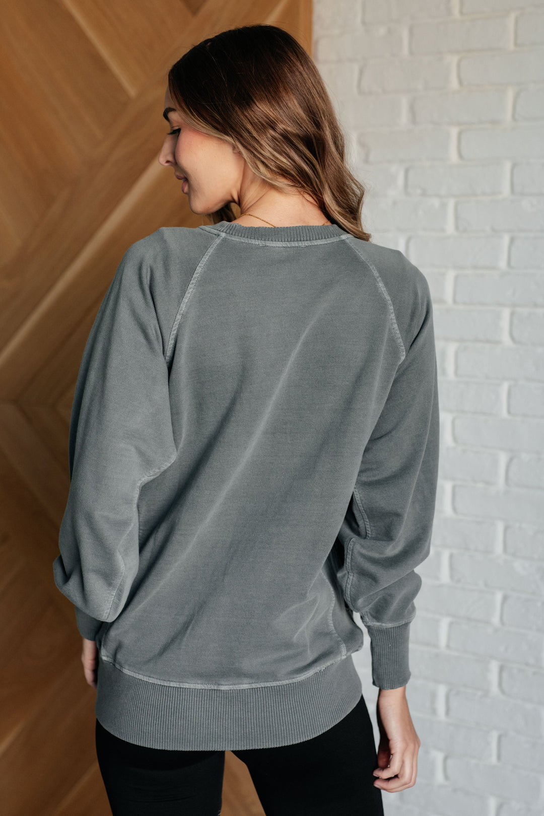 Hands Down Favorite Sweatshirt in Ash Jade-Sweaters/Sweatshirts-Inspired by Justeen-Women's Clothing Boutique