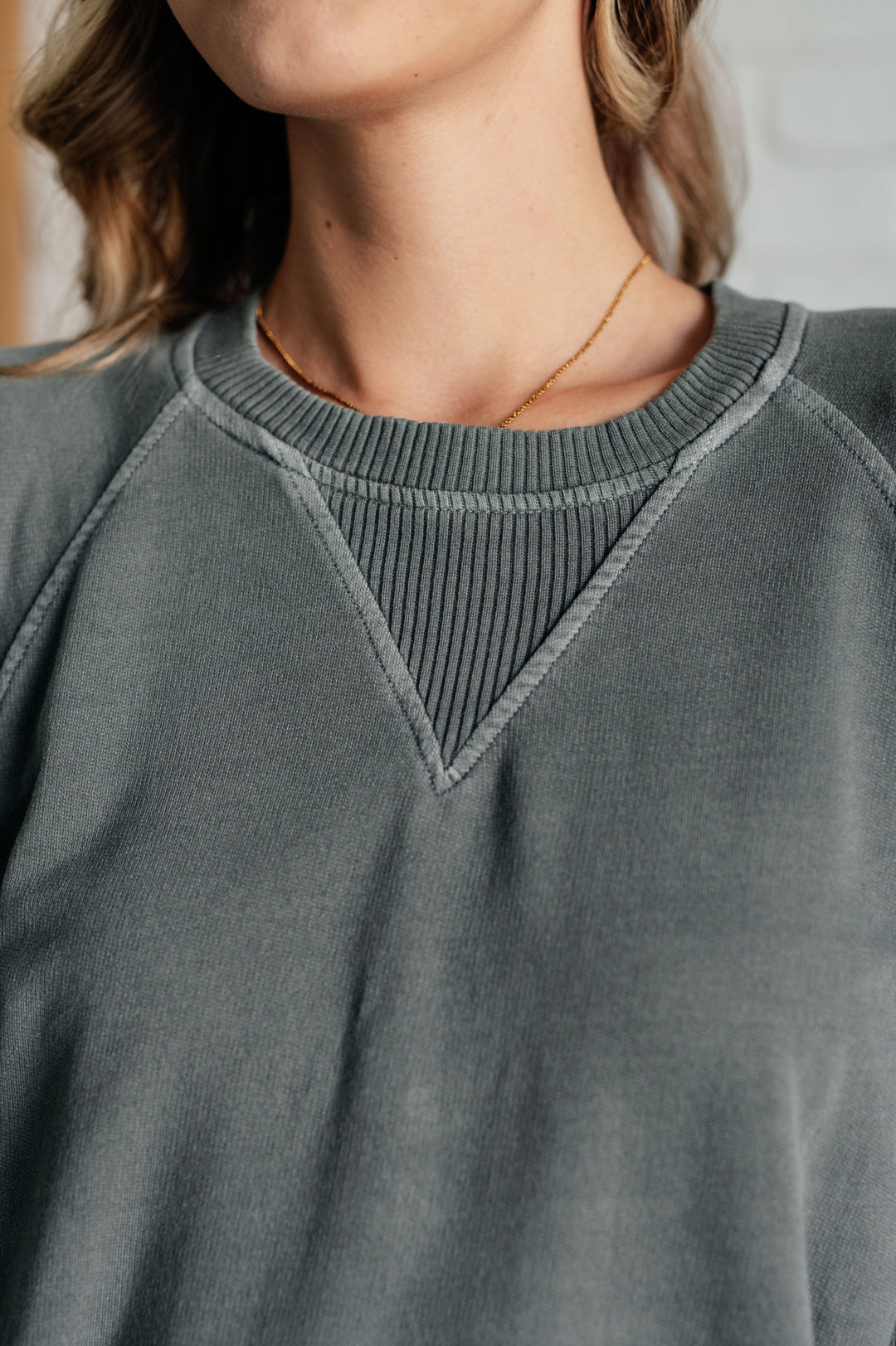 Hands Down Favorite Sweatshirt in Ash Jade-Sweaters/Sweatshirts-Inspired by Justeen-Women's Clothing Boutique