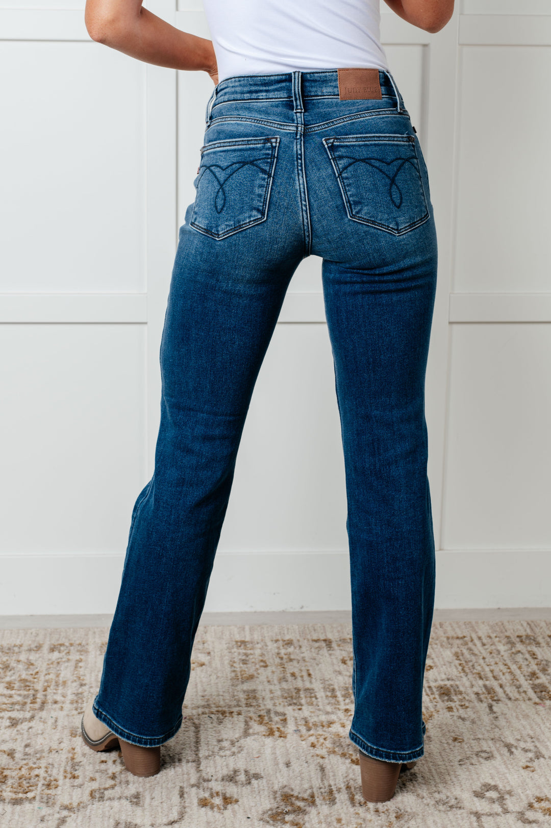 Hannah Mid Rise Thermal Bootcut Jeans-Denim-Inspired by Justeen-Women's Clothing Boutique