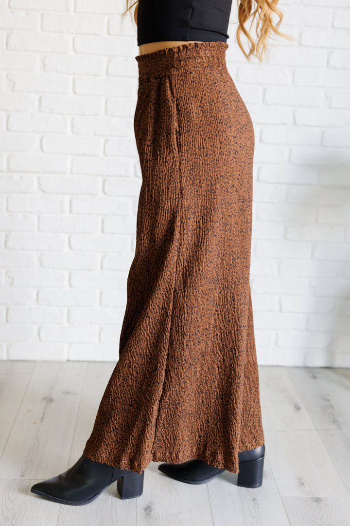 Harmony High Rise Wide Leg Pants in Brown-Pants-Inspired by Justeen-Women's Clothing Boutique