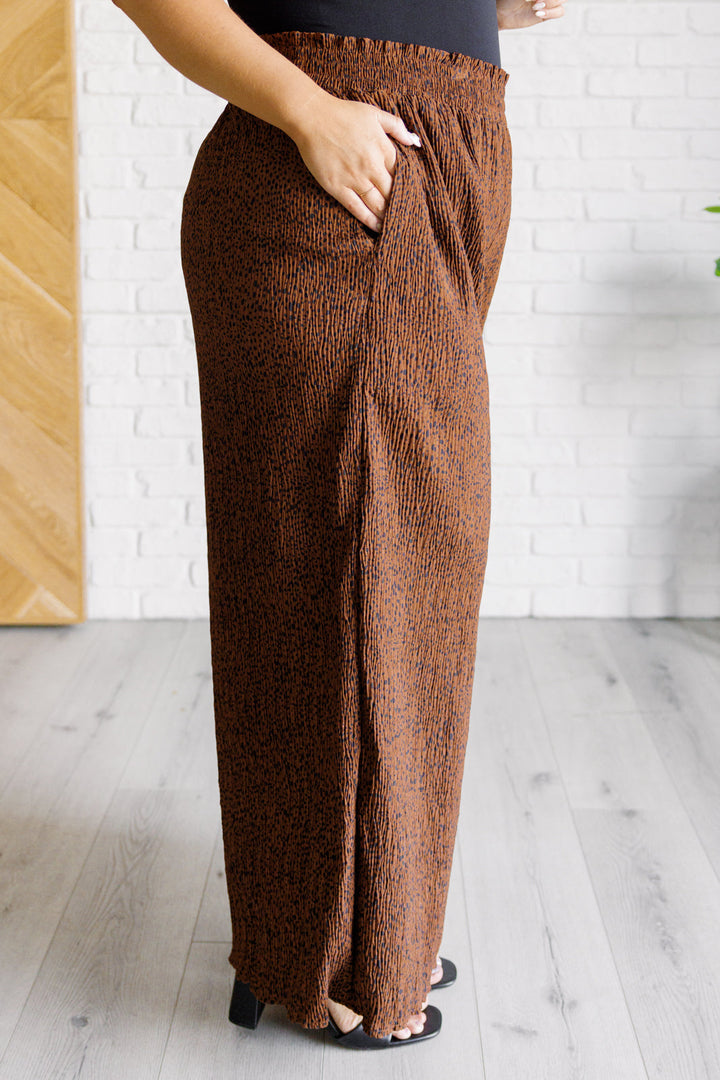 Harmony High Rise Wide Leg Pants in Brown-Pants-Inspired by Justeen-Women's Clothing Boutique