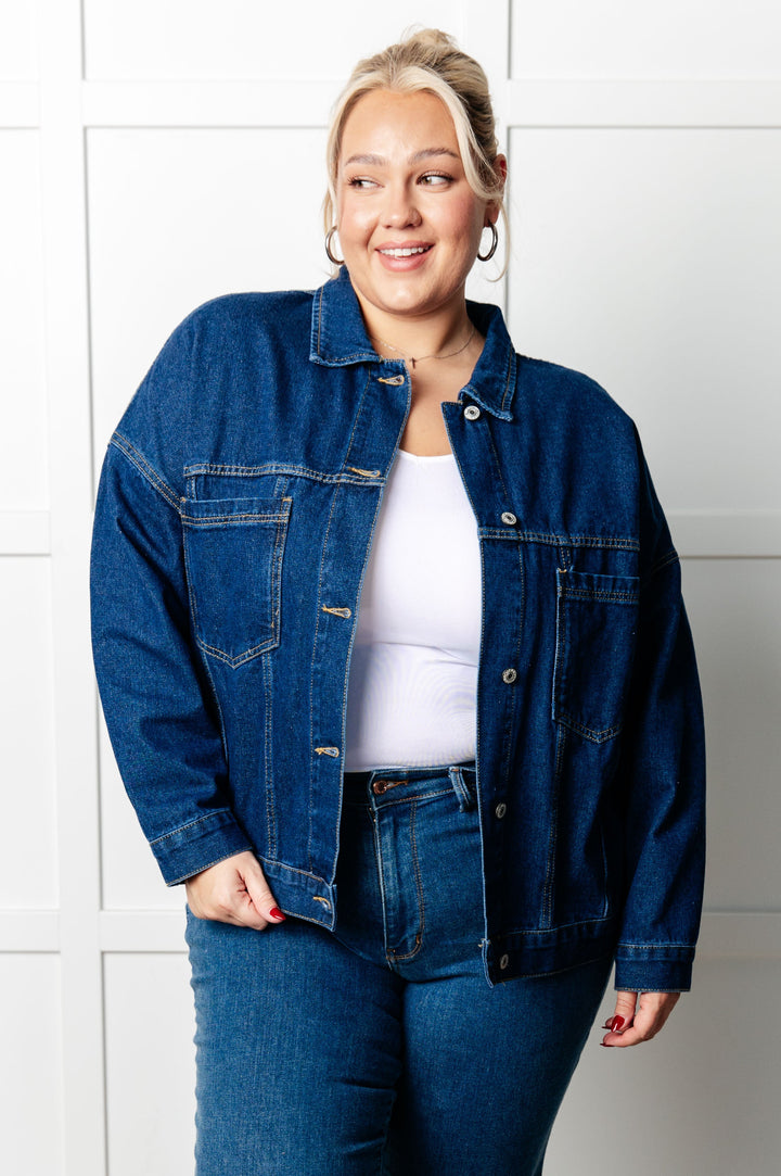 Have We Met Oversized Denim Jacket-Outerwear-Inspired by Justeen-Women's Clothing Boutique