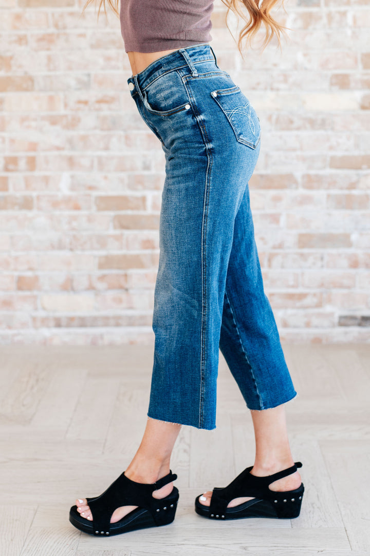 Hayes High Rise Wide Leg Crop Jeans-Denim-Inspired by Justeen-Women's Clothing Boutique in Chicago, Illinois
