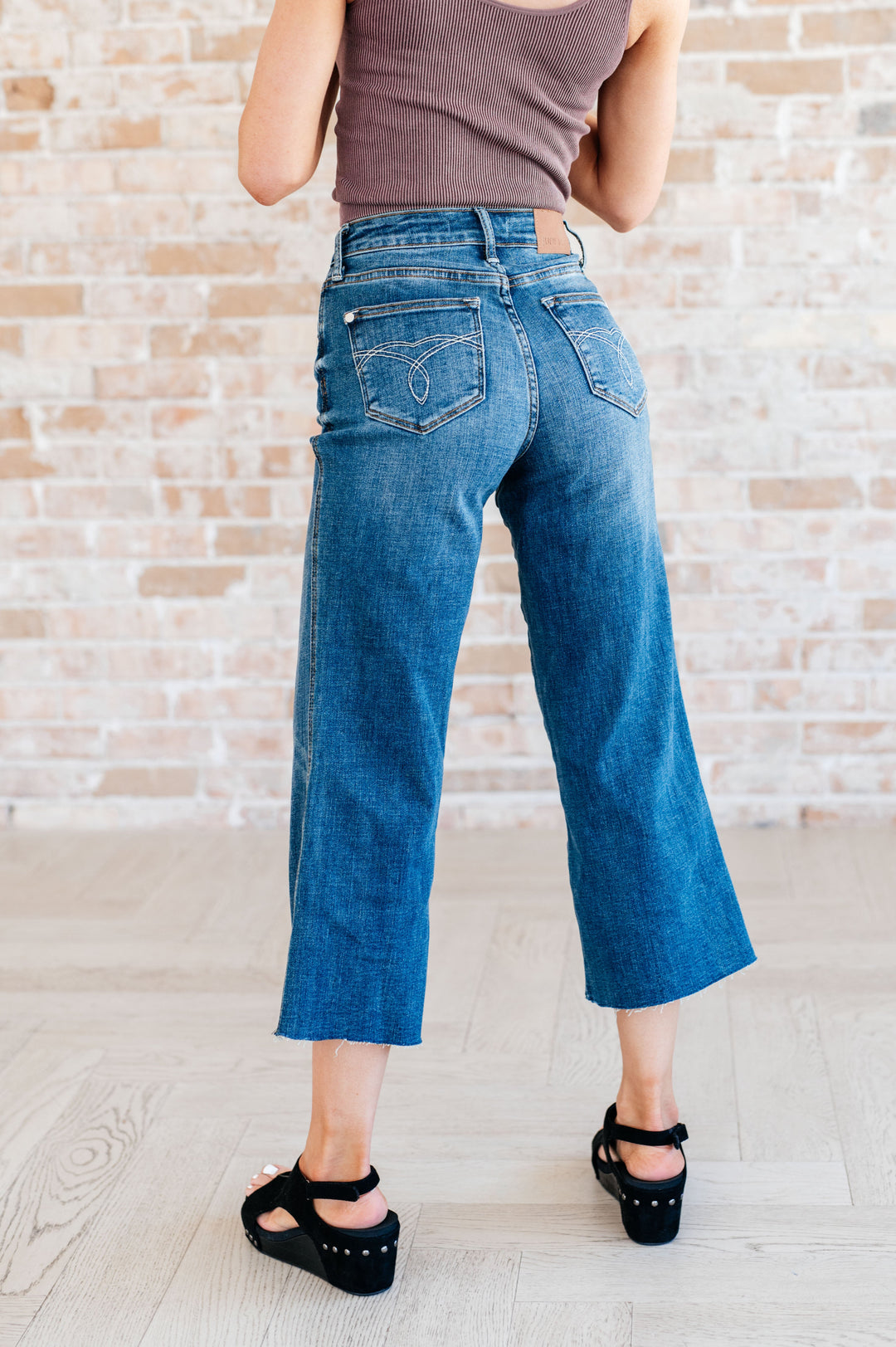 Hayes High Rise Wide Leg Crop Jeans-Denim-Inspired by Justeen-Women's Clothing Boutique in Chicago, Illinois