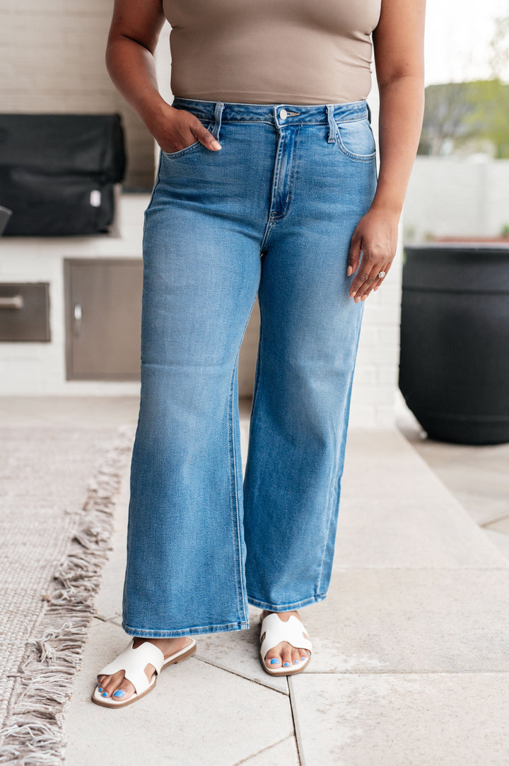 Hayes High Rise Wide Leg Crop Jeans-Denim-Inspired by Justeen-Women's Clothing Boutique